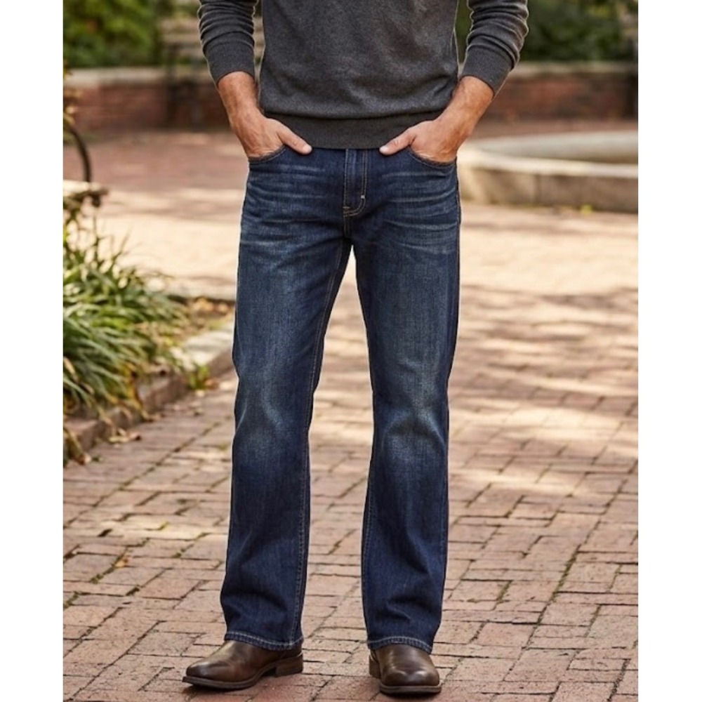 Chaps Denim Mens Boot Cut Jeans Dark Wash 40x30 NWT 94014R